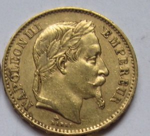 20 франков 1867г. Франция