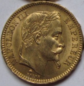 20 франков 1854г. Франция