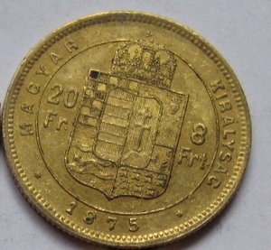 20 франков 1875г. Автро-Венгрия