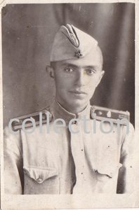 Курсант-танкист. г.Мары,июль 1943 года. Шифровка "П".