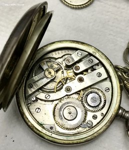 Серебряные карманные часы perret fils brenets. 84-я проба.