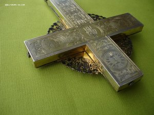 Серебрянный крест. Размер: 27см x 15см x 1,0см. Вес-344гр.