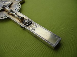 Серебрянный крест. Размер: 27см x 15см x 1,0см. Вес-344гр.