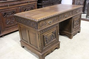 Антикварный  двухтумбовый стол Бретонь