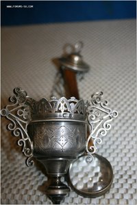 Лампада старинная серебро 84 проба
