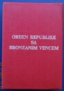 Югославия орден Республики 3 ст+коробка+фрачник+орд планка