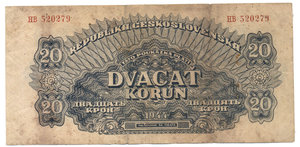 20 крон 1944год чехословакия