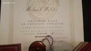 ЮГОСЛАВИЯ орден Труда 1 ст с Кр Знаменем + фрачник + коробка
