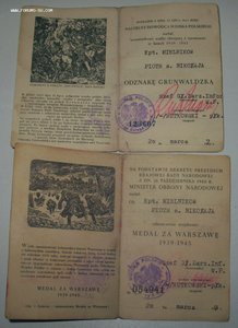 Польский комплект на советского офицера (крест Заслуги-СССР)