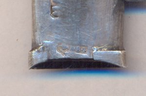 Мини кинжал серебро 84