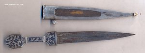 Мини кинжал серебро 84