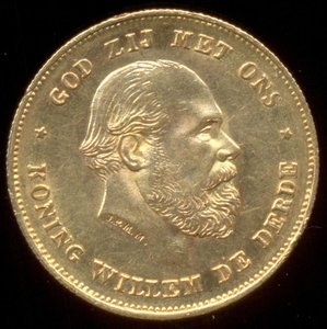 Нидерланды 10 гульденов 1875 года.