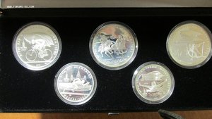 Олимпиада 80, набор 28 монет, серебро PROOF