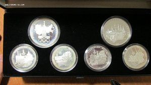 Олимпиада 80, набор 28 монет, серебро PROOF