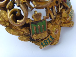 ОФИЦЕРСКИЙ ЗНАК 172 ПЕХОТНОГО ЛИДСКОГО ПОЛКА БРОНЗА РЕДКИЙ