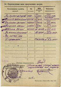 Орден Отечественной Войны 2 ст.	№ 29098