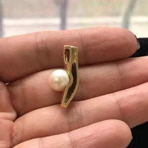 Подвеска ЖЕМЧУГ куча бриллиантиков..золото