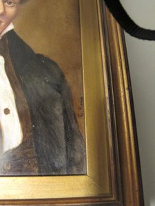 Портрет молодого мужчины на фарфоровом пласте, 19 век