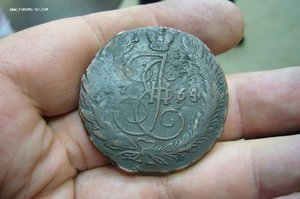 Кошелек пятаков - 1758-1785 - 25 шт