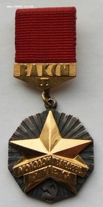 Знак ЦК ВЛКСМ "Молодой гвардеец пятилетки" 1 степени.