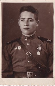 Рядовой с погонной шифровкой. Май 1948 года.