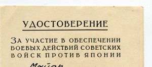 Япония-За участие в обеспечении боевых действий