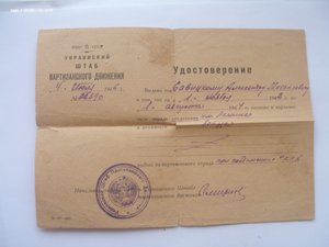Награды партизана