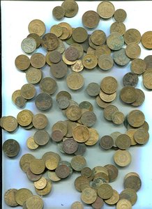 Больщой лот медяшек 1926-1957.  480 монет