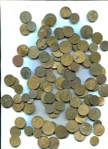 Больщой лот медяшек 1926-1957.  480 монет