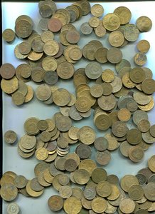 Больщой лот медяшек 1926-1957.  480 монет