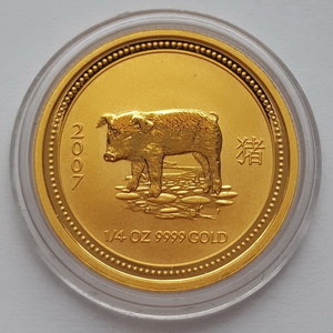 Австралия 25 долларов 2007 года Год Кабана ( 1/4 oz Au999 )