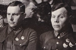 Комдивы М.Т.Попов,А.Я.Сазонов,ГСС П.И.Пумпур. Хабаровск.1938