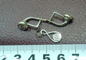 Комплект белое золото 585 - брилики