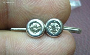 Комплект белое золото 585 - брилики