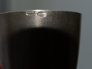 Две стопочки серебро 875 пр. 64,7 гр