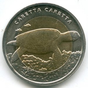 Турция. 1 лира 2009, биметалл. Красная книга 2 шт.