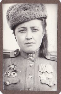 Кавалер ордена Славы,гв.старшина Ольга Быкова. 1944 год.