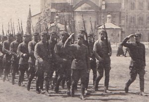 Парад Военной Школы им.ВЦИК. Москва,1922 год.