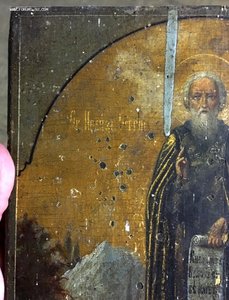 Икона Сергий Радонежский. Очень редкая.