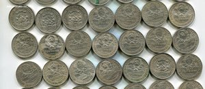 Полтинники 1924г, 1922г -63 шт.