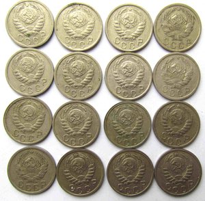 Лот 15 копеечников 1936-1940 (16 штук)