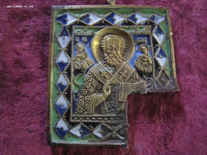 Святитель Никола Чудотворец. В ромбах. 5 цветов.