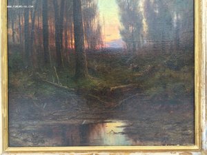 *Лесной пейзаж* худ. А. Медвъдевъ