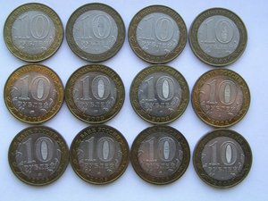 Биметалл, монеты банка России