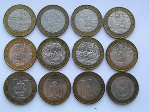 Биметалл, монеты банка России