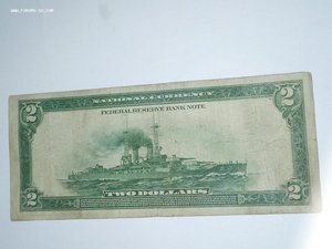 Банкнота 2 доллара США 1918 год Филадельфия.