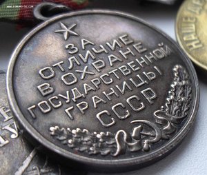 Комплект на пограничника с ГРАНИЦЕЙ в серебре