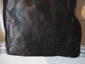 Ф.Э.Дзержинский , Гжельт, терракота, 30см., ВКХ 1934г.