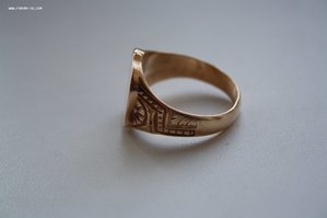 Мужское кольцо-печатка , 56 проба