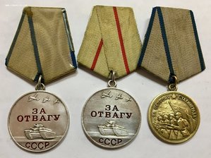 Две медали ЗА ОТВАГУ на одного